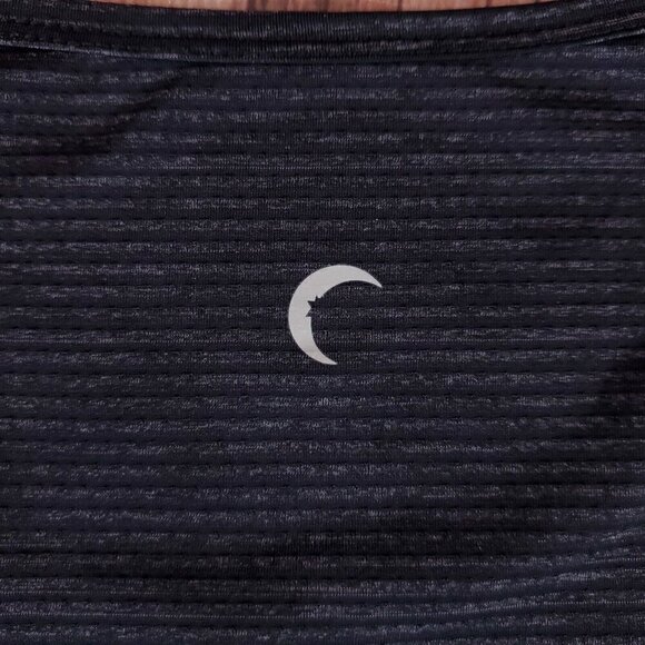 Zyia Active Womens XXL Competition Charcoal Striped Stretch Short Sleeve Shirt - Picture 5 of 9